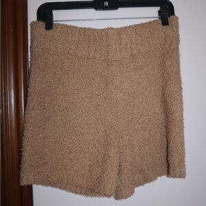 SKIMS Tan Teddy Biker Shorts S/M
